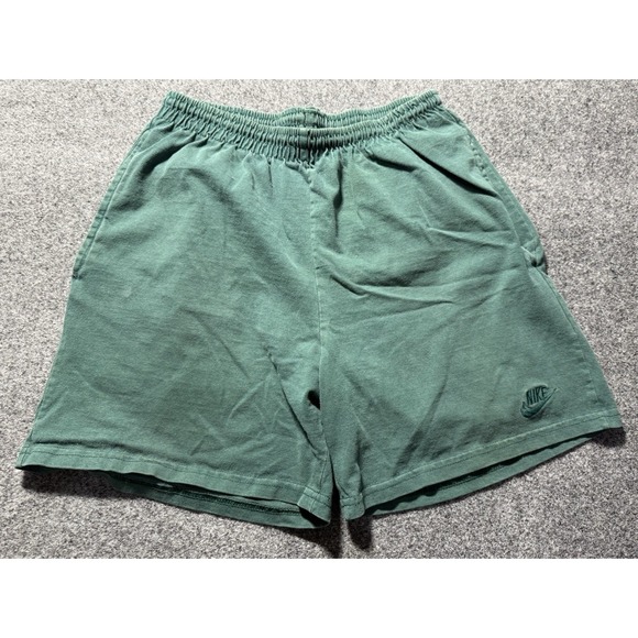 Nike Other - Vintage 90s Nike Tonal Shorts Green Men's Size M Swoosh White Tag USA